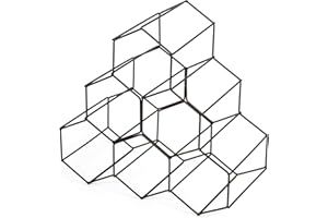 Compactor Portabottiglie in Metallo per 6 Bottiglie, Bronzo Opaco, 28 x 28 x H. 14,5 cm, RAN8663