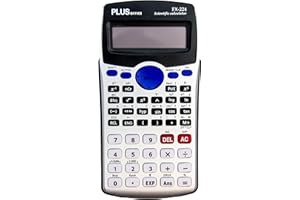 Plus Office - Calculadora Científica para Ingeniería, Escuela y Universidad, Pantalla 2 líneas (10+2 dígitos). Funciones Hiperbólicas y Trigonométricas, 2 Años de Garantía, FX-224 Plus Color Plata