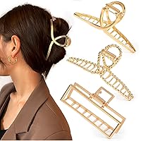 Kitsch Metall Haarspangen – 4-teilig, Gold & Hämatit, Krallenclips Für Tägliche & Festliche Frisuren