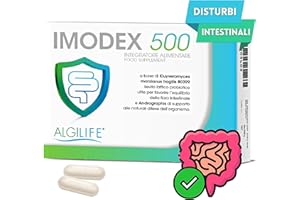 ALGILIFE Imodex 500 Integratore Lievito lattico Probiotico per Intestino, Infezioni Fungine come la Candida, Diarrea, Alitosi e Supporto difese immunitarie (15 capsule vegetali)