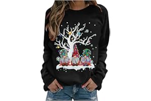 HASAGIMOL Pull Noel Femme Sweat De Noel Sweatshirts Pull Moche De Noel Hauts Chandail Automne Hiver Casual Sweater Pull Noel Enfant Confortable Pullover Motif Femme Tops Tee-Shirts Grande Taille