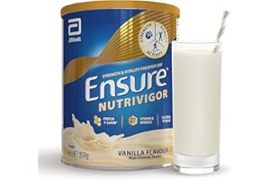 Ensure NutriVigor Nutritional Shake – Vanilla Flavour – 850g – Food Supplement with Protein, HMB & 27 Vitamins & Minerals – Supports Strength, Energy & Immunity – With Vitamin D, C & B