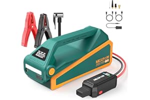 Nexpow Booster Batterie Voiture with Gonfleur Pneus Voiture, 150 PSI 4000 A, 12V Booster Batterie pour Les Moteurs Jusqu'à 10 litres, Compresseur à Air Portatif avec Lampe De Poche LED