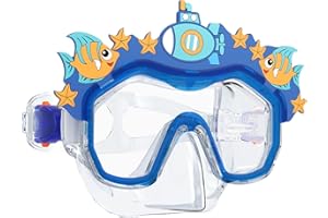 Maschera Subacquea Bambini,VUENICEE Maschera Snorkeling con Vista Panoramica Antiappannamento e anti-perdite con Cinghie Regolabili per la Testa, Snorkeling Bambini e Ragazzi 4-12 Anni