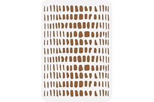 FINGERINSPIRE Plantilla manchas geométricas 29.7x21cm Plantillas Plastico con Patrones Piel Cocodrilo, Plantillas Formas Cuadradas Irregulares, Plantillas Fondo Piedra para Azulejos Pared Muebles