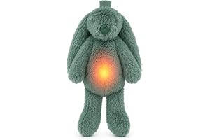 ZAZU – Haren baby sovhjälp med uppladdningsbart batteri – nattlampa i flera färger och lugnande ljud, vinsensor, automatisk a