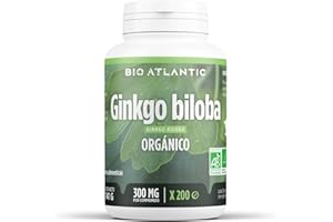 BIO ATLANTIC Ginkgo Biloba Orgánico - 300 mg - 200 comprimidos