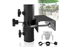 Hengrongshen Sonnenschirmhalter Balkongeländer, Sonnenschirm Halterung Balkon, Sonnenschirmhalterung für Balkongeländer, Balkon Schirmhalterung für Gartenterrasse Deck Outdoor