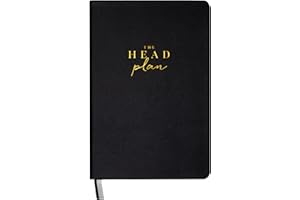 The Head Plan Wellness Journal | Undated Weekly and Daily Goal Setting Planner | Get Organised, Increase Productivity, Achieve Goals | Hardcover Self Care | Black