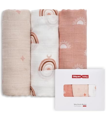 Bearmoss Moltondoeken voor baby's, 100% katoen, zachte spuugdoeken voor baby's, ademend en extreem absorberend, mousseline doek voor absorberend, 3 stuks, 60 x 60 cm (boomknop