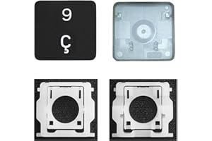 CTBDZ Capuchon de clé individuel avec charnière de rechange pour MacBook Pro (M1 M2) A2141 A2251 A2289 A2338 A2442 A2485, remplacement pour MacBook Air A2179 A2337 A2681 (touche « 9 ç »)