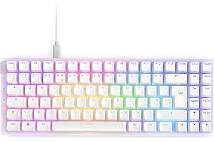 NZXT Function 2 MiniTKL | 2024 Compact Tenkeyless Optical Gaming Keyboard |Illuminated RGB | 8K Polling Rate | Linear Optical Switches | Adjustable Actuation | Hot-Swappable | White UK (QWERTY)