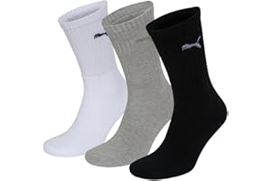 PUMA Homme Crew Chaussettes,Blanc / Gris / Noir,43-46