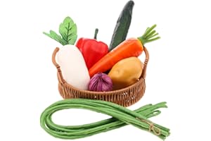 Gresorth Falso Misto Ortaggi Artificiale Pepe Cetriolo Fagiolo Carota Aglio Patata Cucina Decorazione