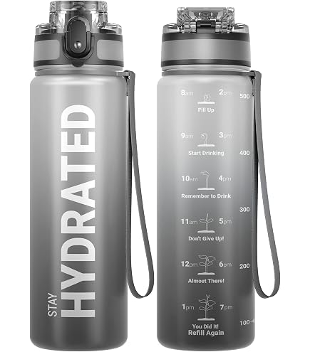 Vikaster Sport Trinkflasche 500ml – Mit Strohhalm, Auslaufsicher & BPA-frei