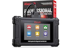 iCarsoft LR V4.0 Máquina Diagnosis Coche para Land Rover/Jaguar+ 2 Marcas Opcionales, Escáner OBD2 Bidireccional de Todo el Sistema, 37+ Funciones Reinicio, Vin Automático, Actualización WiFi por Vida