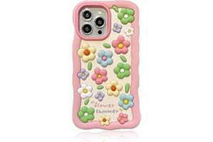 CrazyLemon Coque Compatible avec iPhone 13 Pro Max, Creative Fun 3D Cartoon Design Mignon Silicone Souple Bumper Antichoc Housse de Protection - Fleurs Colorées