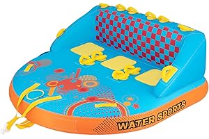 ‎GYMAX GYMAX Fun Tube for Boat, Inflatable Towable Couch for 2/3 People, Towable Towable for Kids & Adults, Water Sports Towing Tyres, Motor Boat, Jet Ski