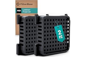 FilterBase® Fresh Air Filtri per frigorifero Liebherr | 2 pezzi | Filtro al carbone attivo compatibile con 9096989 9882460 988246000 e 7440021-00