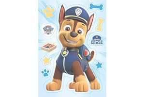 Dekora - Cake topper per Decorazioni Torta Compleanno - Ostia per torte bambini - Chase di Paw Patrol - 14,8x21cm