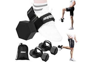 Bilbear Tibialis Trainer Strap for Shin Splint Relief Exercises,Adjustable Dumbbell Foot Attachment for Hip Flexor Raises,Dumbbell Ankle Strap Relieve Leg Pain Increase Range of Motion