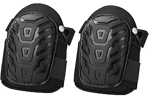 STARNINE Heavy Duty Knee Pads For Work Trousers Extra Cushioned Strapped On Knee Pads Protection For Construction Plumbing Car Mechanic Flooring Gardening Skateboarding