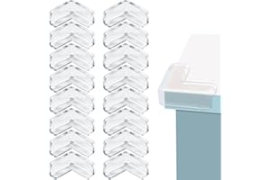 GGTTNRT Corner Protectors for Baby, Baby Safety Corner Guards, Furniture Corner Guard & Edge Safety Bumpers, Clear Table Corner Protector for Kids 16 Pack, (16pcs L-shaped)