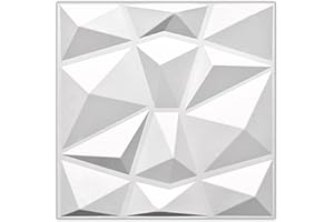 EURODECO 12 Stück 3 m² 3D Paneele 50x50cm PVC Kunststoffpaneele Wandpaneele Gaming Zimmer Wand Decke 3D Optik Diamant hochwertige & Harte PVC 3D Platten