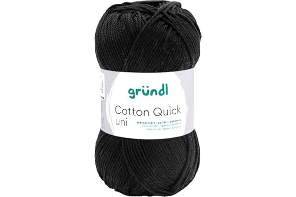 ✅ Gründl Laine Cotton Quick uni - laine fine pour crocheter - fil à t...