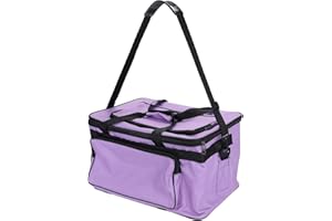 ITODA Large Art Supply Carrier Bags Waterproof Art Tool Bag Messenger Bag Art Organizer Craft Storage Tote Bag Case Carry-All Box with Handle Shoulder Strap for Palette Paints Brushes Pen Pencil Book