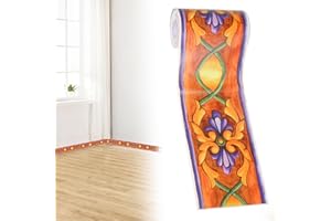 WLERTCOP Cenefas Adhesivas para Paredes Cenefa Adhesiva Cocina Cenefas Adhesivas Baño Cenefa Adhesiva Decorativa Pared Cenefa Adhesiva para Pared Cenefa Adhesiva Cocina PVC Autoadhesivo Cenefa de Baño,Color 3