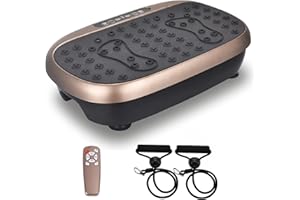 EILISON Atom Vibration Plate Exercise Machine - Full Body Vibration Fitness Platform Equipment for Home & Travel Workout, Weight Loss, Toning & Wellness - Max User Weight 250lbs