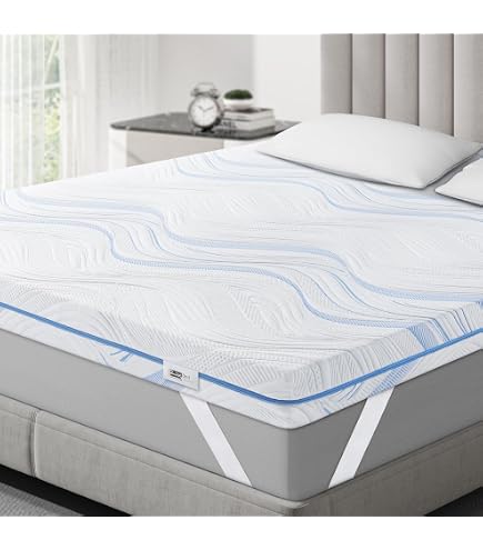 Newentor Topper In Gel 2 In 1 – Durezza H2 E H3, 160x200 Cm, Altezza 10 Cm, Certificato Öko-TEX, Lavabile