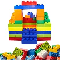 Jeu de construction - Éducatif - 500 Blocs colorés - Compatible LEGO - Plastique ABS non toxique - 3 ans et plus