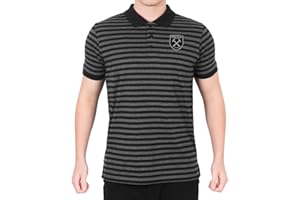 West Ham United Mens Polo Shirt Striped Official Football Gift