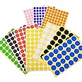 FEMININO Round Dot Stickers 4000 Pcs in 60 Sheets, Self Adhesive, Color Coding, labels for Marking, Organizing, 3 Sizes, 10 Colors