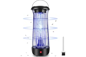 EUQQZU Lampe Anti‑Moustique Électrique 12 W – Piège à Moustiques & Tueur d’Insectes Volants (UV) avec Brosse de Nettoyage – Efficace 60 m² Intérieur & Extérieur