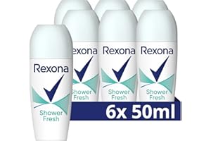 ‎REXONA Rexona Deo Roll-On Shower Fresh Anti Transpirant mit 48 Stunden Schutz gegen Körpergeruch und Achselnässe 6x 50 ml