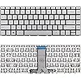 Wefly Laptop Keyboard Compatible for HP Pavilion X360 14-BA 14T-BA 14M-BA 14-BS Silver Laptop Keyboard
