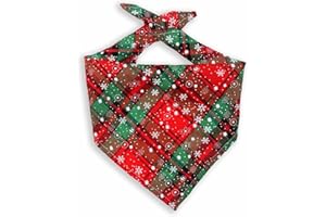 Monkimau Hundehalstuch für große Hunde - Halstuch Hund Weihnachten Xmas (rot)