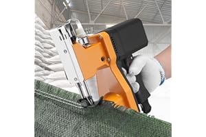 Kotsy Macchina da Cucire Manuale Portatile, per Sacchetti di Sacco/Tessuto/Riso/Carta/plastica, 220V (Giallo)