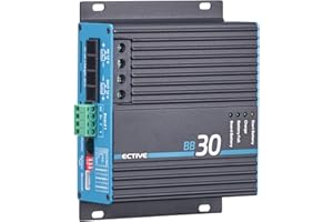 ECTIVE - BB 30 Compact Ladebooster 30A 12V auf 12V - kompaktes DC-DC Ladegerät für AGM/Gel/Nass/LiFePO4 - Battery-to-Battery Lichtmaschine-Ladewandler für Wohnmobil, Auto, Van