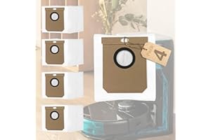 DROCODO 【PACK 4】 Recambios Compatibles con la bolsa de Conga Home 10000, 8090 Ultra, 9090 IA, eufy L50 SES, L60 SES y Haier H9+ de 2,5L con base de autovaciado - libre de alérgenos y Filtrado del 99.99%