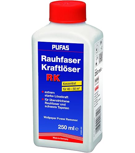 PUFAS Tapetenablöser Konzentrat – 0,25 Liter, Hochwirksam, Lösungsmittelfrei, Mit Biologisch Abbaubaren Tensiden, Sehr Ergiebig