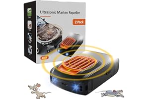 GERBALA Samochodowy odstraszacz kun, 3 tryby z ultradźwiękami 18 kHz - 36 kHz, samochodowy odstraszacz kun do ochrony komory silnika samochodu (A)