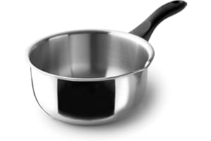 Lacor - 31320 - Casserole droite verseur Garinox, acier inoxydable, bec verseur, poignée ergonomique en bakélite, 2,5 litres, induction adaptée, non allant au four, lavable au lave-vaisselle, Ø20cm