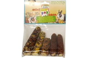 Quiko Mini Pop Corn Special 170g pour rongeurs - épis de maïs au Naturel avec de précieux nutriments