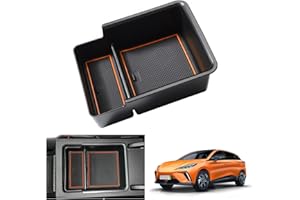 GAFAT MG 4 EV MG4 Electric 2022 2023 2024 Boîte de Rangement pour Console Centrale, MG 4 2023 Organiseur d'Accoudoir Boîte à Gants, MG4 EV Accessoires (Orange)