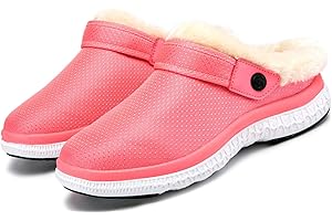 EAGSOUNI Damskie kapcie męskie, zimowe, ciepłe pluszowe, wodoodporne, kapcie, domowe, chodaki, do wnętrz, na zewnątrz, antypoślizgowe, wygodne buty