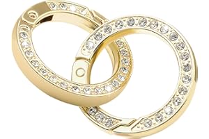 COMNICO Lot de 4 anneaux ronds à ressort en métal pour porte-clés, sacs, ceintures, sacs à main, fabrication de bijoux